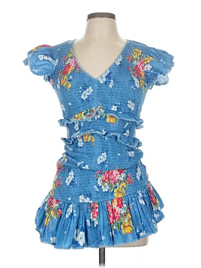 Pre-owned Loveshackfancy Cocktail Dress In Blue
