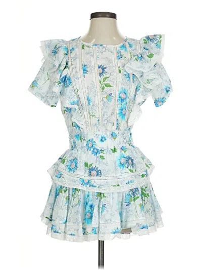 Pre-owned Loveshackfancy Cocktail Dress In Blue