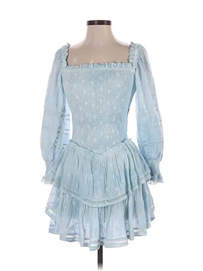 Pre-owned Loveshackfancy Cocktail Dress In Blue