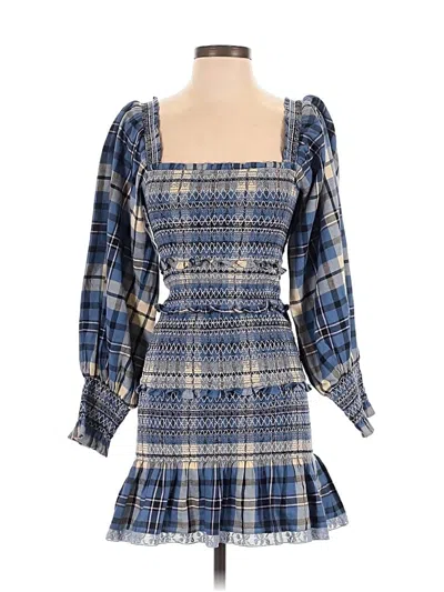Pre-owned Loveshackfancy Cocktail Dress In Blue