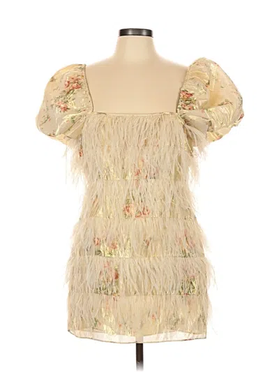 Pre-owned Loveshackfancy Cocktail Dress In Gold