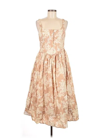 Pre-owned Loveshackfancy Cocktail Dress In Tan