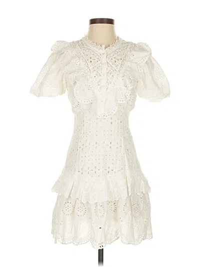 Pre-owned Loveshackfancy Cocktail Dress In White
