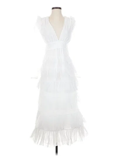 Pre-owned Loveshackfancy Cocktail Dress In White