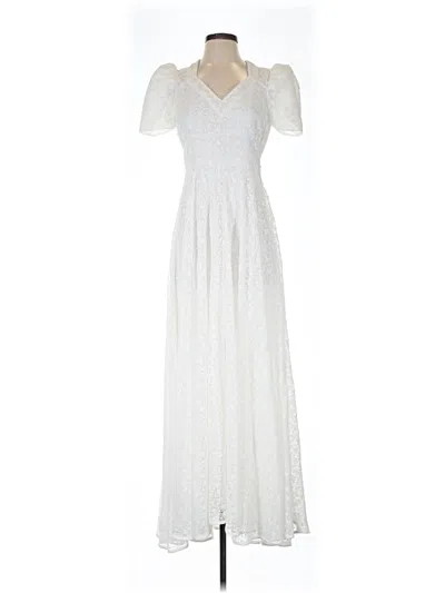 Pre-owned Loveshackfancy Cocktail Dress In White