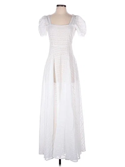 Pre-owned Loveshackfancy Cocktail Dress In White