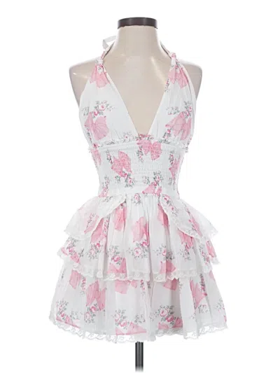 Pre-owned Loveshackfancy Cocktail Dress In White