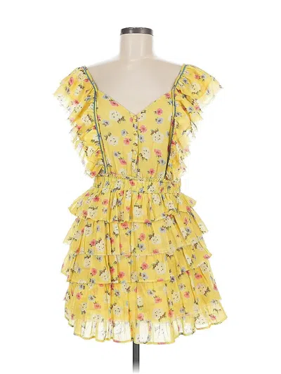 Pre-owned Loveshackfancy Cocktail Dress In Yellow