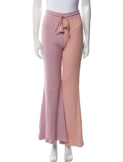 Pre-owned Loveshackfancy Colorblock Pattern Sweatpants W/ Tags In Multi