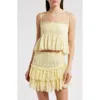 Loveshackfancy Condie Smocked Scalloped Camisole In Citron