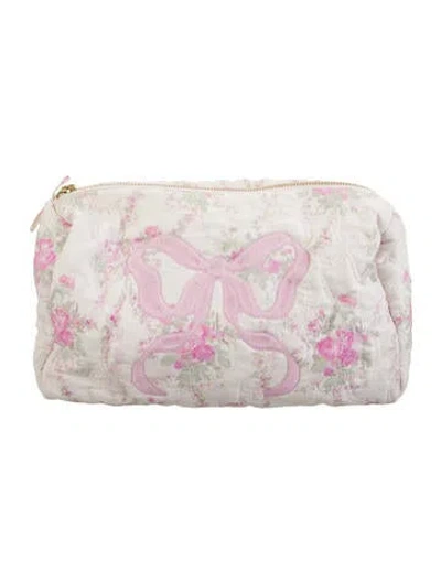 Pre-owned Loveshackfancy Cosmetic Bag In Neutral