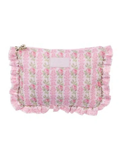 Pre-owned Loveshackfancy Cosmetic Bag In Pink