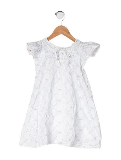 Pre-owned Loveshackfancy Babies' Cotton All Over Print Dress In Blue/neutrals
