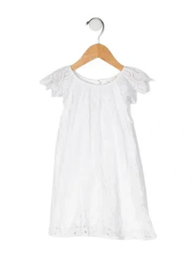 Pre-owned Loveshackfancy Babies' Cotton Cut Out Accent Dress In White
