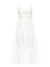 Loveshackfancy Cotton Midi Dress In White