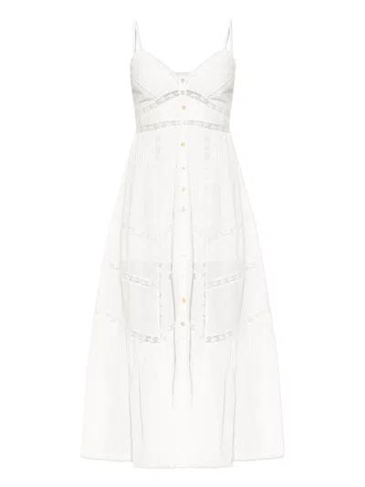 Loveshackfancy Cotton Midi Dress In White