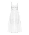 Loveshackfancy Cotton Midi Dress In White