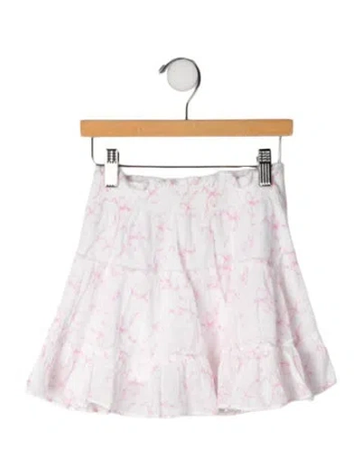 Pre-owned Loveshackfancy Kids' Cotton Skirt In White