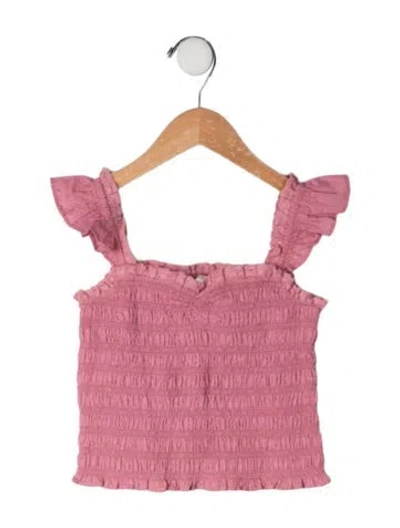 Pre-owned Loveshackfancy Kids' Cotton Sleeveless Top In Pink