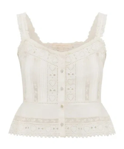 Loveshackfancy Cotton Top In White