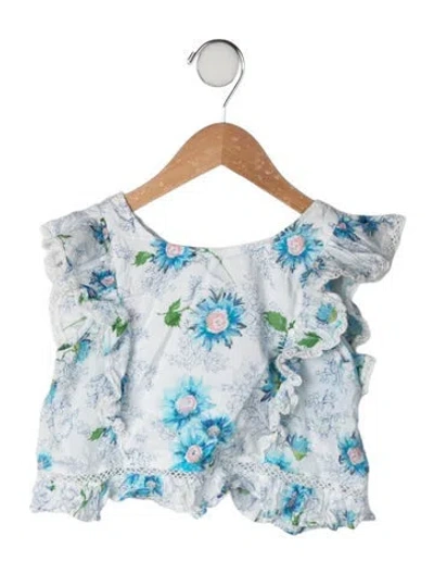 Pre-owned Loveshackfancy Babies' Cotton Top In White