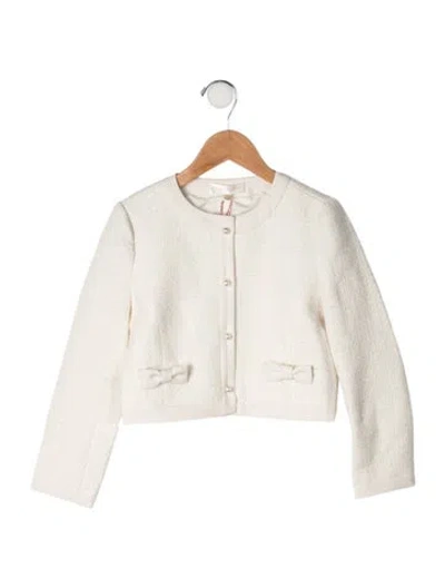 Pre-owned Loveshackfancy Kids' Cotton-blend Jacket W/tags In Neutrals