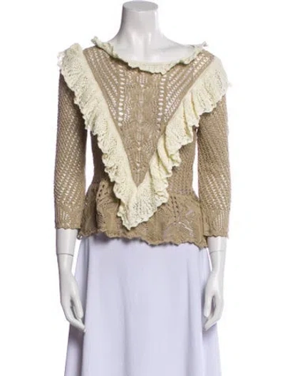 Pre-owned Loveshackfancy Cowl Neck Sweater In Neutral