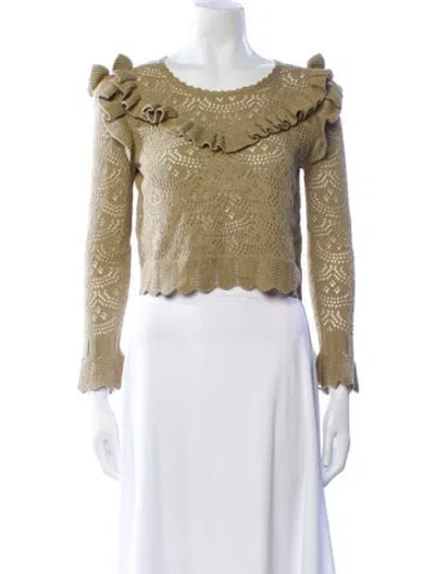 Pre-owned Loveshackfancy Cowl Neck Sweater In Neutral