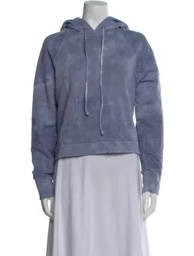 Pre-owned Loveshackfancy Crew Neck Long Sleeve Sweatshirt In Blue