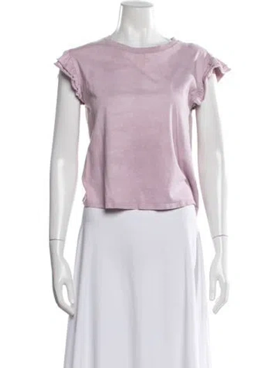 Pre-owned Loveshackfancy Crew Neck Short Sleeve Top In Pink