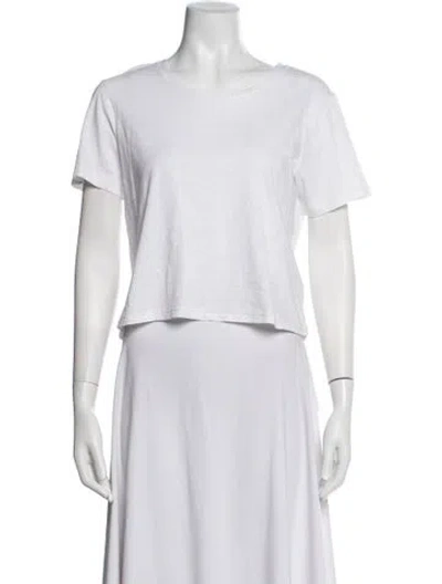 Pre-owned Loveshackfancy Crew Neck Short Sleeve T-shirt In White