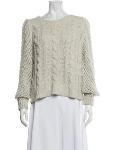 Pre-owned Loveshackfancy Crew Neck Sweater In Gray