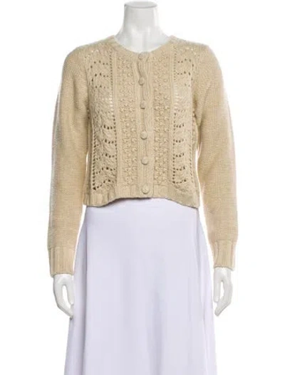 Pre-owned Loveshackfancy Crew Neck Sweater In Neutral