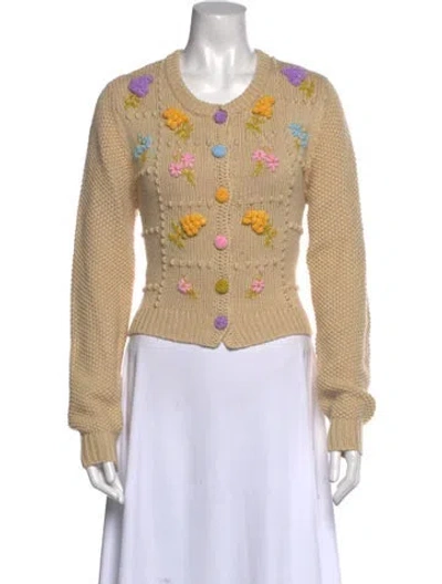 Pre-owned Loveshackfancy Crew Neck Sweater In Neutral