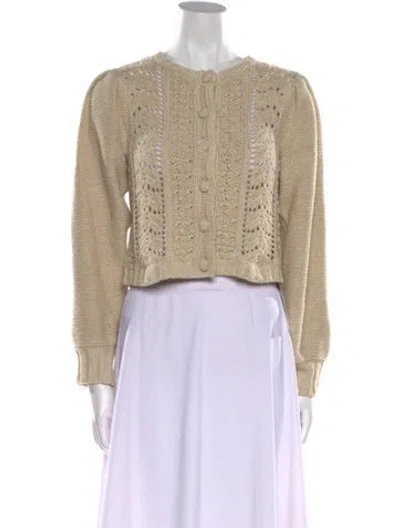 Pre-owned Loveshackfancy Crew Neck Sweater In Neutral