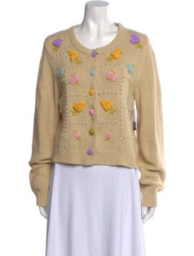Pre-owned Loveshackfancy Crew Neck Sweater In Neutral