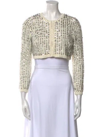 Pre-owned Loveshackfancy Crew Neck Sweater In Neutral