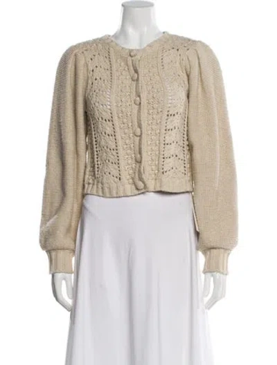 Pre-owned Loveshackfancy Crew Neck Sweater In Neutral