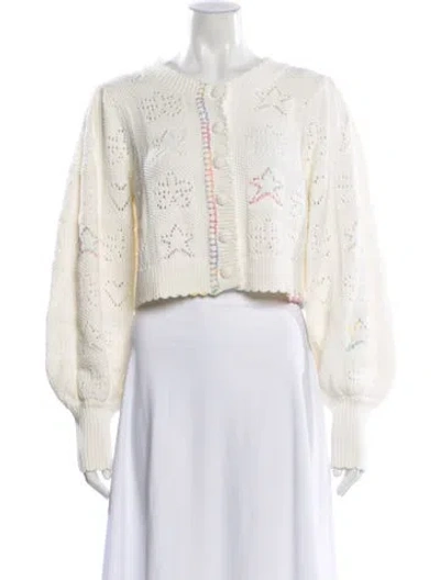 Pre-owned Loveshackfancy Crew Neck Sweater In Neutral
