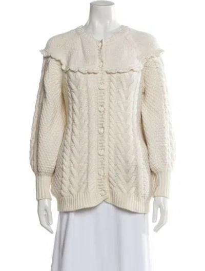 Pre-owned Loveshackfancy Crew Neck Sweater In Neutral