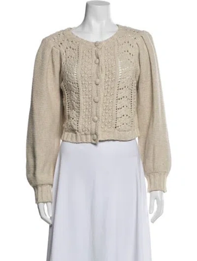 Pre-owned Loveshackfancy Crew Neck Sweater In Neutral