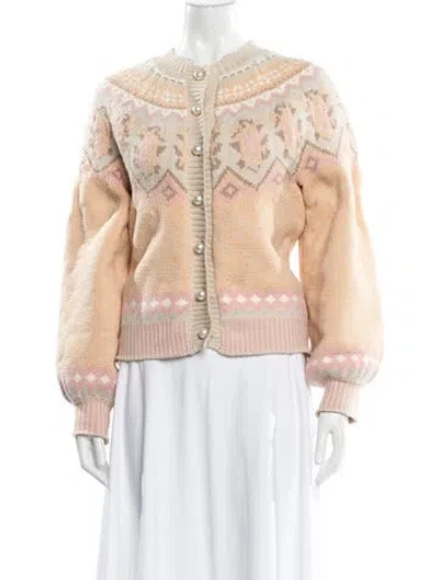 Pre-owned Loveshackfancy Crew Neck Sweater In Orange