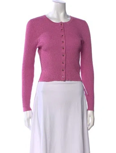 Pre-owned Loveshackfancy Crew Neck Sweater In Pink