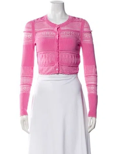 Pre-owned Loveshackfancy Crew Neck Sweater In Pink