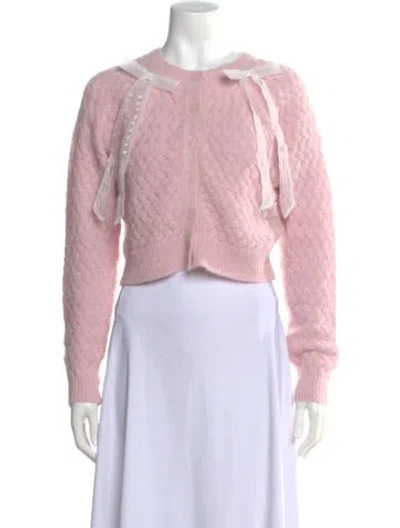 Pre-owned Loveshackfancy Crew Neck Sweater In Pink