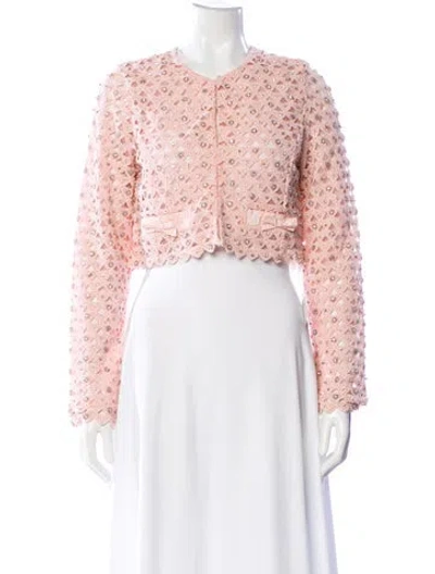 Pre-owned Loveshackfancy Crew Neck Sweater In Pink