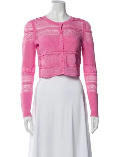 Pre-owned Loveshackfancy Crew Neck Sweater In Pink