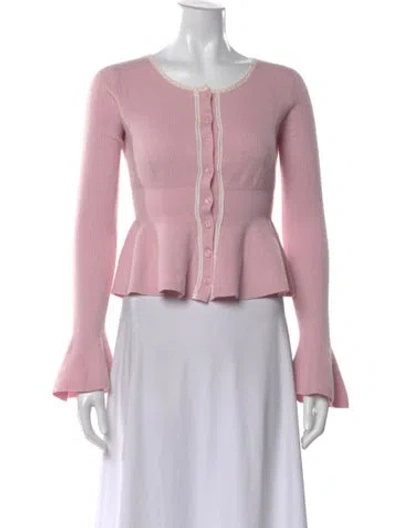 Pre-owned Loveshackfancy Crew Neck Sweater In Pink