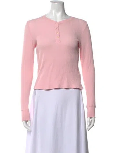 Pre-owned Loveshackfancy Crew Neck Sweater In Pink