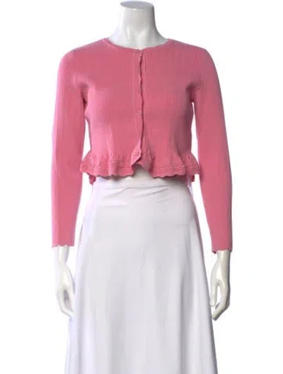 Pre-owned Loveshackfancy Crew Neck Sweater In Pink